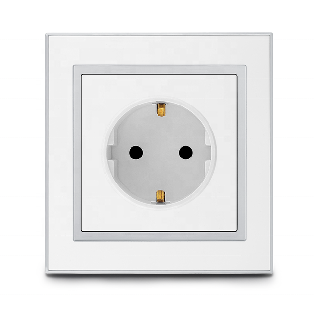 Single Schuko Socket Germany French Russia Electrical Switch Wall Socket Eu Standard Plug Socket 16a 2p+t