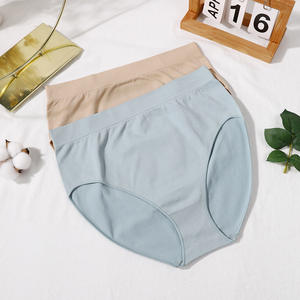 Nuevas bragas de algodón sin costuras ODM para mujer, de color sólido, cintura alta, transpirables, con efecto lifting, estilo deportivo y ecológico. - Product Image 3