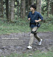 Exosquelette robotisé industriel motorisé de 2,4 kg avec batterie 3000 mAh, assistance dorsale, IP54, pour la construction et le transport de matériaux en extérieur