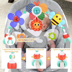 Giocattolo per Culla Mobile con Arco Attività Colorato e Massaggiagengive, <span class=keywords><strong>Accessori</strong></span> per Culla e Box, Arco Morbido per Neonati - Product Image 3