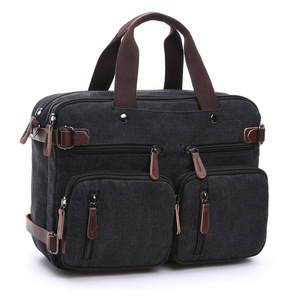 Maletín de negocios de lona duradera para <span class=keywords><strong>hombre</strong></span>, bolso cruzado simple y barato para ordenador portátil de 17 pulgadas para uso diario en la oficina - Product Image 3