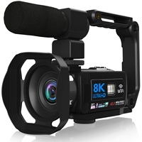 Perekaman 8K Ultra HD Foto 48MP (Interpolasi) Layar Sentuh HD 3.0 Inci Mendukung Mikrofon Eksternal Kamera Vlog