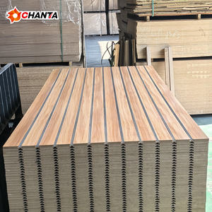 Panneau rainuré moderne couleur claire, en <span class=keywords><strong>MDF</strong></span> de première qualité, résistant à l'humidité, 18 mm E1, 2440x1220, certifié ISO9001 - Product Image 1