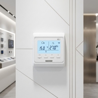 Thermostat de chauffage au sol électronique pour appartement E51W.716, thermostat blanc de petite taille, contrôleur de température 230v