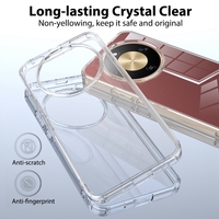 Étui de téléphone portable transparent en acrylique transparent résistant aux chocs, en TPU souple et PC rigide pour Honor Magic 8 Lite X9D X70 5G, coque arrière