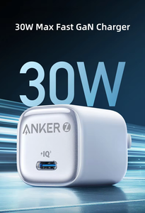 Cargador Rápido USB C <span class=keywords><strong>Anker</strong></span> <span class=keywords><strong>Nano</strong></span> <span class=keywords><strong>30W</strong></span> GaN A2698, Adaptador de Corriente Compacto con Enchufe Plegable para iPhone, Tableta y Portátil - Product Image 4