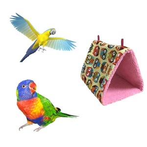 Parrot Little Sun clásico ecológico cálido grueso triángulo hamaca Nido de Pájaro tamaño S juguete de movimiento interactivo para mascotas - Product Image 3
