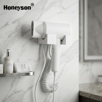 Sèche-cheveux professionnel mural 1600W pour hôtel, en plastique ABS, moteur AC, avec buse concentratrice, électrique, multifonctionnel pour maison et camping-car