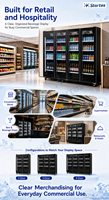 Réfrigérateur commercial vertical à porte vitrée pour boissons, vitrine réfrigérée pour bar, restaurant, hôtel, supermarché
