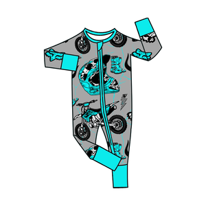 Fabrik benutzer definierte Druck Bambus Baby Pyjama Säugling Bodysuit Bambus Zippy Baby Onesie Cabrio Dual Reiß verschluss Baby Onesie Bambus - Product Image 4