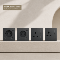 Prise murale intelligente Tuya Zigbee WiFi, type 86 EU Schuko FR UK, prise 13A, charge rapide double 20W PD Type C, moniteur d'énergie, interrupteur à bouton-poussoir