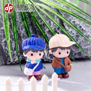 Depeng Crafts Resin Couple Figurines D1228 Home Decoration Artistic <b>Miniature</b> Ornaments - Product Image 3