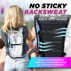 Nhà máy ngoài trời Hydration vest thể thao nước bàng quang Ba lô Laser Holographic Hydration Gói chống nước Tính năng - Product Image 4