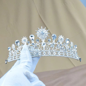 Crystal Teardrop Ivory <strong>Navy</strong> Rhinestone Hair <strong>Accessories</strong> Opulent Wedding Headdress Crown for Bride Diamond Hair Chain <strong>Accessory</strong> - Product Image 6