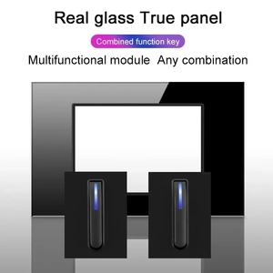 Glass Bảng điều chỉnh loại 118 Tường <span class=keywords><strong>TV</strong></span> ổ cắm truyền hình Ổ cắm Retro tinh tế che giấu cài đặt 110-250V đen/trắng/xám/vàng - Product Image 6