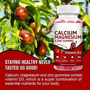 Gomitas de Calcio, Magnesio y Vitaminas de Marca Privada OEM para Adultos y Niños, Favorecen Huesos Fuertes y Saludables - Product Image 4
