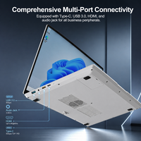 Laptop Bisnis 15,6 inci Layar Sentuh Ganda Dilengkapi Prosesor Intel N100 Layar IPS RAM 8/16/32GB SSD 512GB/1TB/2TB