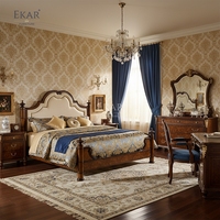 Cama Inglesa de Lujo EKAR Sovereign Manor |   Madera de Burl Tallada a Mano y Marco Tapizado |   Muebles de Dormitorio Principal de Primera Calidad