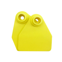 Étiquette d'identification durable et souple pour bétail, conception à pelle rétractable 53*46mm, adaptée aux jeunes animaux, toutes couleurs en stock