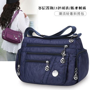 Crossbody <b>Bag</b> For Women Large Capacity Diamond Quilted Waterproof Shoulder <b>Bag</b> Three Layer Storage Everyday Use - Product Image 1