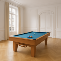 Table de billard en bois massif de 8 pieds ou 9 pieds avec système de retour de balles en ardoise de 25 mm pour bar, club, maison, usage commercial, usine de tables de billard