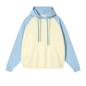 เสื้อฮู้ดดี้ผ้าฟลีซแขนแร็กแลนปักลายสีตัดต่อ น้ำหนัก 380 กรัม สำหรับผู้ชาย แบรนด์แฟชั่น ดีไซน์เนอร์พิมพ์ลาย ผ้าเทอร์รี่เรียบ รุ่นฤดูใบไม้ร่วง - Product Image 1