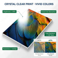 Papier photo couleur brillant 260 g/m² A4 en rame, haute qualité, blanc, impression numérique, emballage sécurisé