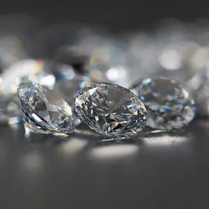 Zirconia Synthetic Stone 3A 5A 7A Round Brilliant Cut Loose Cubic Zirconia Diamond Lab Grown CZ Gems