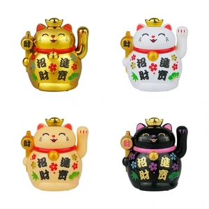 Chat porte-bonheur japonais de 2 pouces à énergie solaire, décoration intérieure de voiture, décoration de fête du printemps, <span class=keywords><strong>Maneki</strong></span> <span class=keywords><strong>Neko</strong></span> - Product Image 2