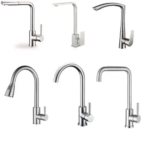 Wholesale Stainless Steel 360 Swivel Pull Down Spray Gooseneck Sink Mixer Faucet Taps Kitchen Faucet