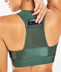 Thời trang túi áo ngực thể thao với logo Yoga Tops với xây dựng trong áo ngực đào tạo áo ngực cô gái - Product Image 1