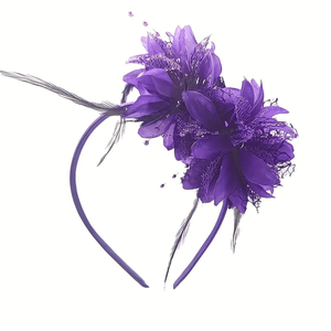 Pafu Wedding Hair Accessories Womens <strong>Fascinators</strong> Hats Tea Party Hats for Women Feather Pearl Veil <strong>Headband</strong> - Product Image 5