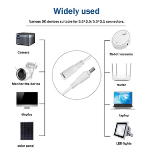 Câble d'extension 1 sortie 2/3 mâle et femelle Docking 22AWG Copper DC Power Adapter, Waterproof Light Emitting Diode Bar <span class=keywords><strong>Cable</strong></span> - Product Image 4