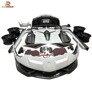 Kit carrosserie semi-carbone style SVJ 1:1 pour Lamborghini LP700 LP720 Aventador : Pare-chocs, Aileron, Sortie d'échappement, Cache-moteur, Aérations, Coques de rétroviseurs - Product Image 6