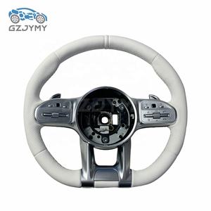 Volant sport pour Mercedes-Benz W205 W213 W222 W166 Classe C Classe E Classe S GLE Cuir perforé blanc - Product Image 3