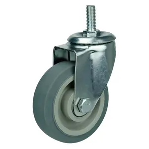 Industrial Shopping Cart TPR Wheel 5 Inch Heavy Duty Caster With Brake