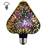 Décoration d'intérieur, ampoule lumineuse 3D en forme de feu d'artifice, ST64 G80 G95, ampoule lumineuse 3D en forme de feu d'artifice