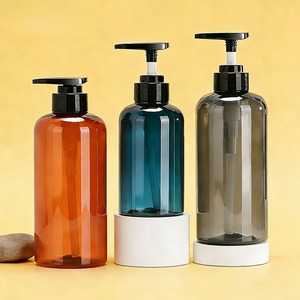 Bouteilles de distribution mates 300/500 ml pour gel douche, lotion corporelle et <span class=keywords><strong>shampoing</strong></span> avec pompe - Pack combiné d'emballages en plastique PET - Product Image 2