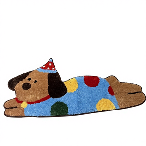 Alfombra de Estilo Little Red Book, Alfombra de Felpa con Diseño de Alien, para Sala de Estar, Dormitorio, Alfombra de Noche, Absorbente de Agua, Estilo de Dibujos Animados - Product Image 1