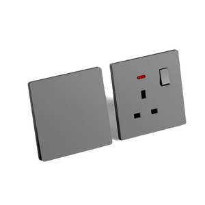 Prise murale ultra-mince 13A britannique gris mat, support OEM, meilleur prix de gros, fournisseur principal, direct usine - Product Image 6