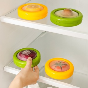 Silicone Food <b>Container</b> Round Fresh Keeper Lid Avocado Fruit Storage Box Keep Fresh Minimalist Design - Product Image 5