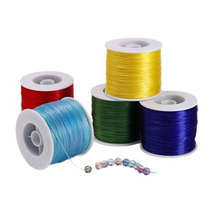 Fil plat élastique importé de Corée, 0,8 mm, en résine plastique, pour la fabrication de bracelets, composants de bijoux DIY, vente en gros - Product Image 5