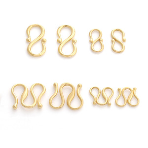 Cierres de joyería en forma de S y M, de acero inoxidable chapado en oro, para la fabricación de pulseras, componentes para la creación de joyería DIY. - Product Image 5