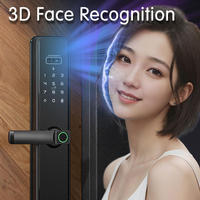 Serrure de porte intelligente avec reconnaissance faciale 3D, caméra, interphone vidéo, Tuya WiFi, entrée sans clé, Cerradura Inteligente, maison, bureau