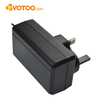 Alimentation électrique AC-DC murale personnalisée pour appareils électriques, vente en gros d'usine, DC PC 5V 12V 24V 1.25A-4A 25-30W, prises UK US AU EU