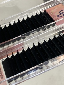 ขนตาปลอมแบบเส้นต่อเส้น Super Dark Matte Black J B Curl Volume ขนาด 0.05 8-15 มม. ไม่เหนียว ง่ายต่อการต่อเป็นพัด ขนตาแบบเส้นเดี่ยว Cashmere Volume Lash - Product Image 5