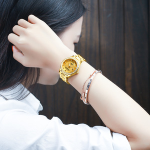Reloj de Lujo para Mujer, Estilo Casual y de Negocios, con Incrustaciones de Diamantes, Correa de Acero Inoxidable Luminosa, Cuarzo de Alta Gama, Venta al Por Mayor - Product Image 2