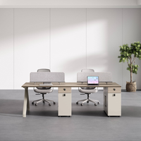 Bureau de direction ergonomique moderne avec panneau en bois, poste de travail modulaire, cloison de séparation insonorisée pour espace de bureau