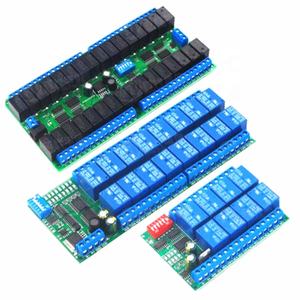 บอร์ดรีเลย์ RS485 32 CH 16CH 8CH 12V Modbus RTU โปรโตคอลแบบอนุกรมรีเลย์พอร์ตรีเลย์ตัวควบคุมรีเลย์สวิตช์รีเลย์ควบคุม PLC รีเลย์ - Product Image 1