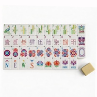 MUZHENG Venta al por mayor Directo de fábrica Marca de lujo moderna Mahjong portátil de acrílico tallado 160 fichas americanas para apuestas de casino